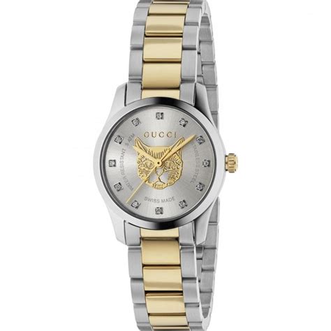 gucci women's two tone watch|gucci g timeless cat watch.